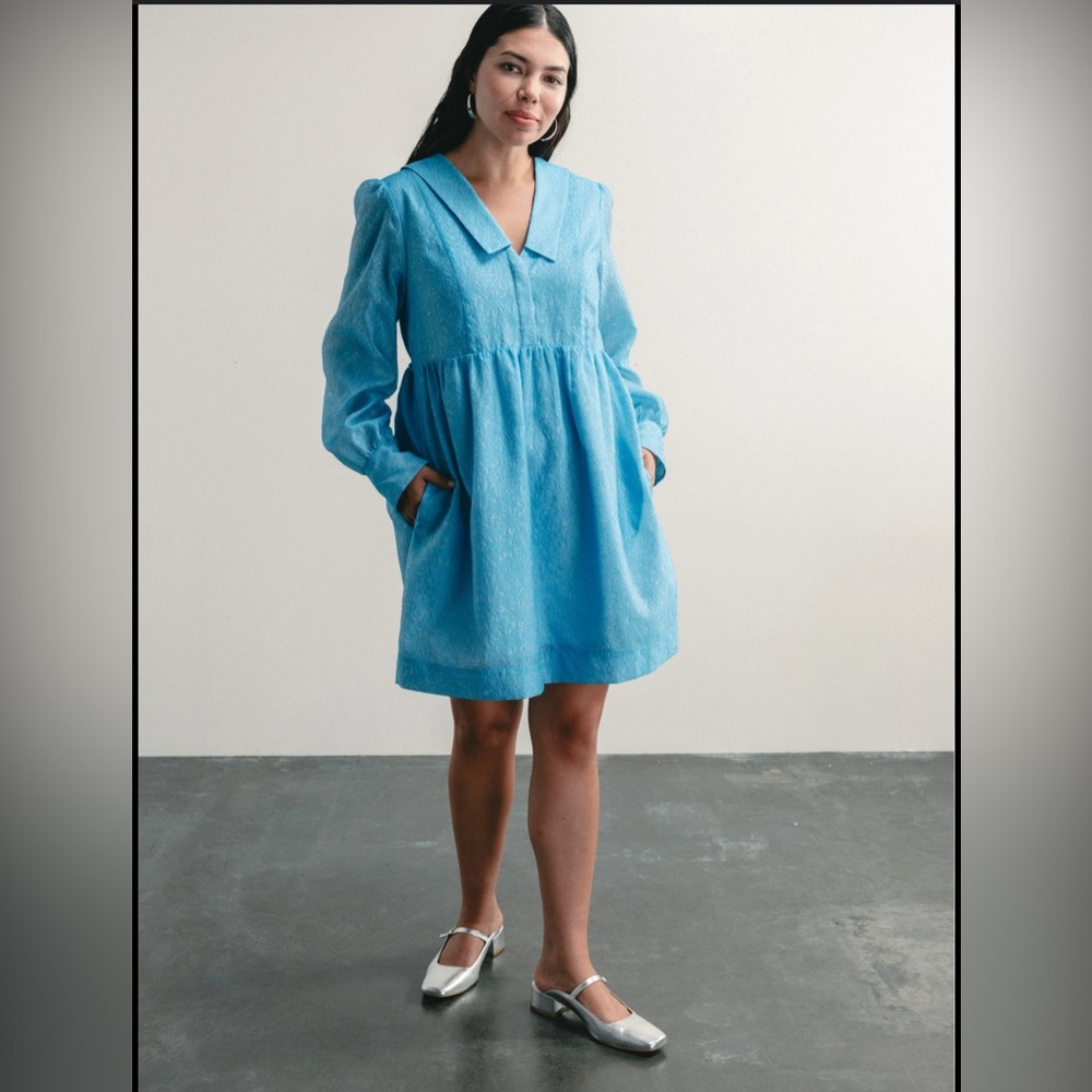 Darling Society Blue Avenue Dress with Pockets